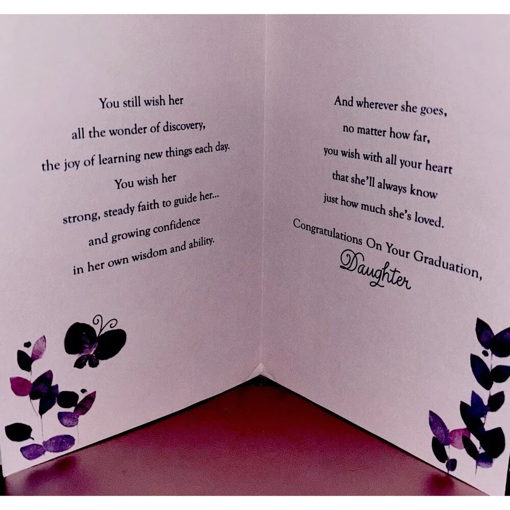 Hallmark Graduation Card for Daughter | Elegant Floral Keepsake